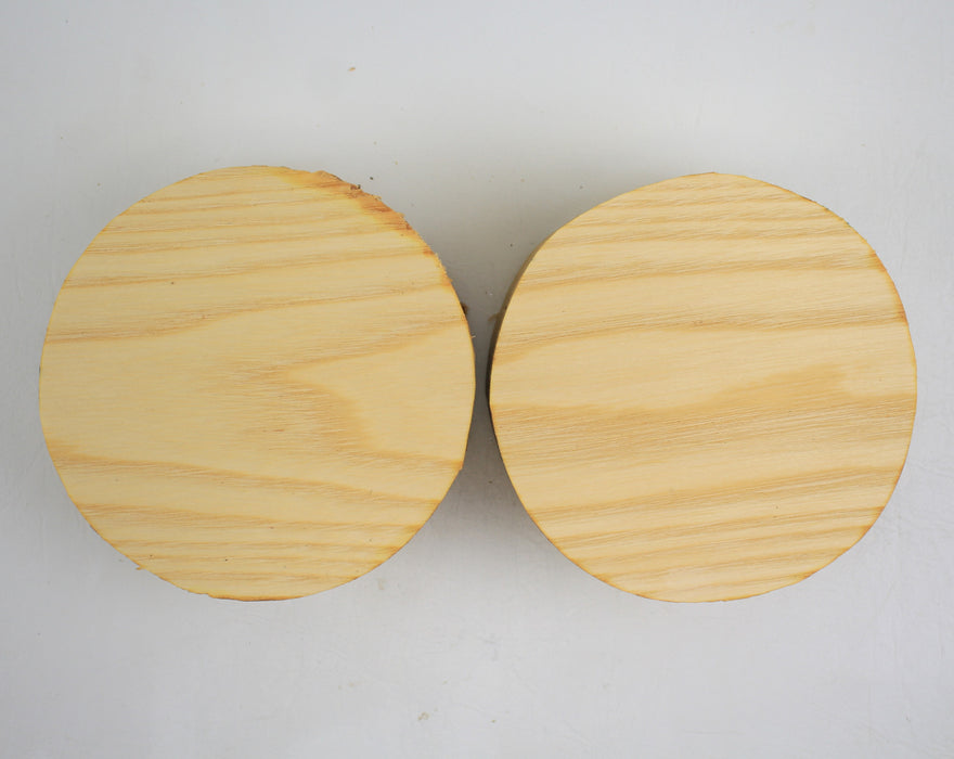 Ash Rounds, Set of 2, 4.9" x 2.1" Thick - Stock #40579