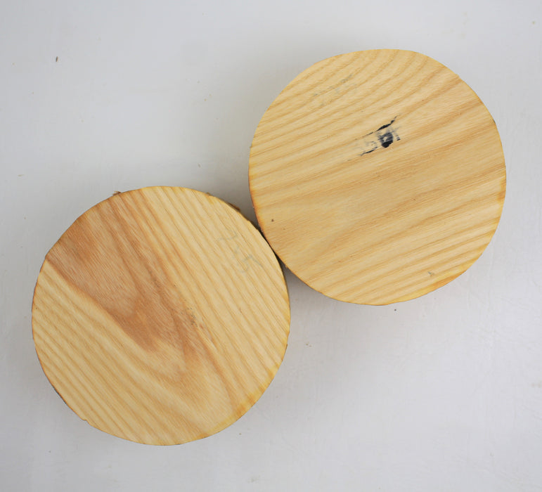 Ash Rounds, Set of 2, 4.9" x 2.1" Thick - Stock #40579