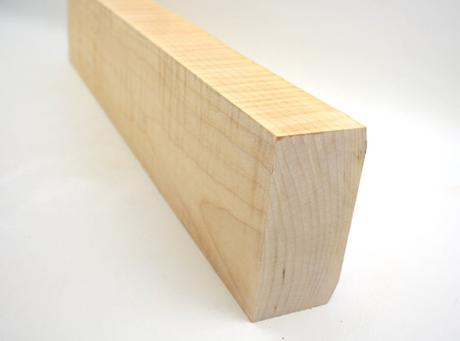 Maple Flame Neck Blank, 2A Figured, 23.7 x 4.8" x 2.4" Thick - Stock #40537