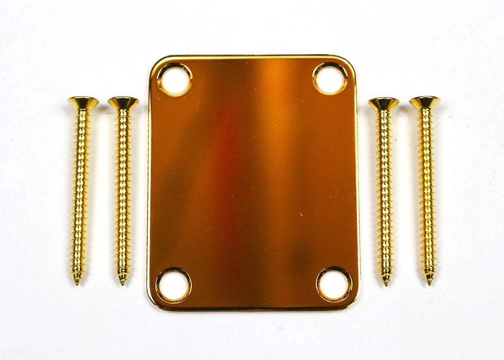 Gotoh Neck Mounting Plate with Screws, Gold