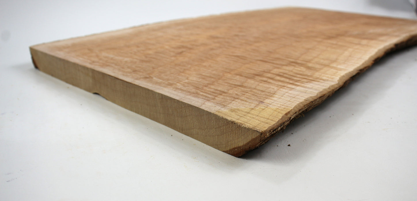 Maple Flame One Piece Carve Top, 24cm x 2.5cm Thick - Stock #40258