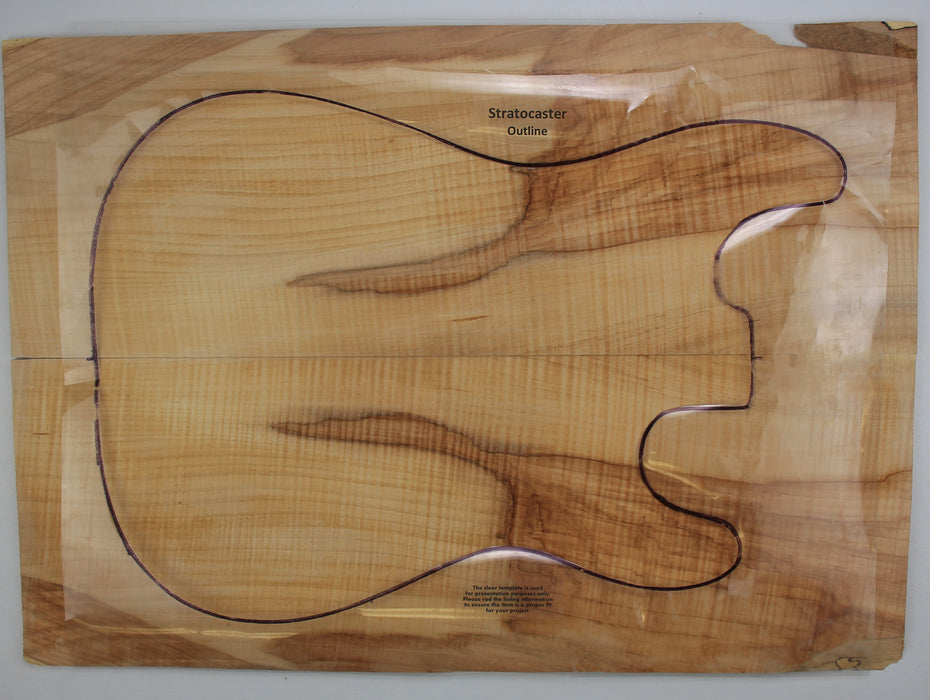 Chestnut Guitar Set, Highly Figured, 6.6mm (.25") Thick - Stock #40403