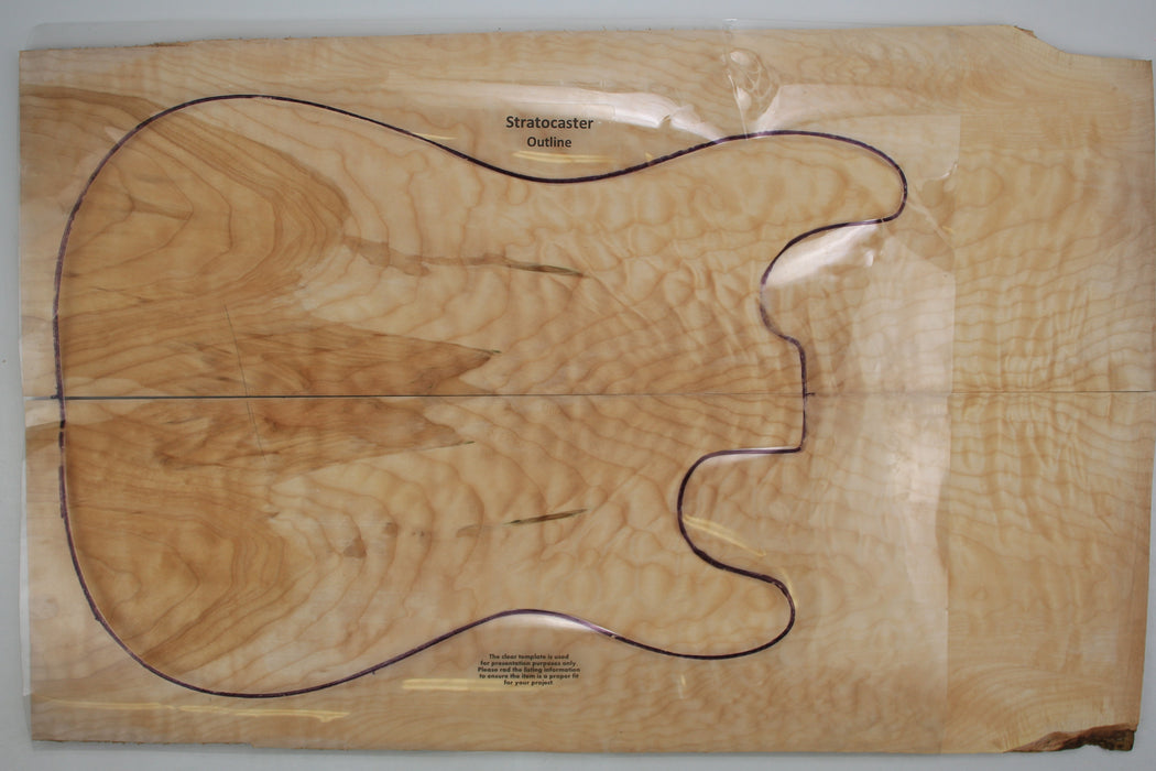 Maple Flame Guitar Set,8.3mm (0.32") Thick, 2A Figured - Stock #40406