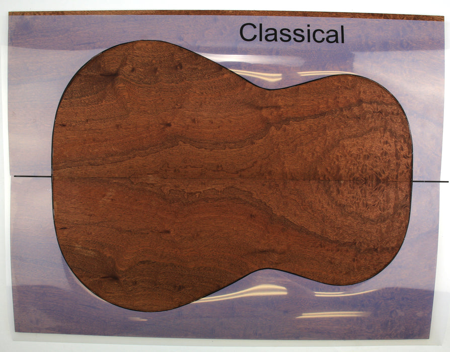 Sapele Pomelle Classical Back & Side Set, Highly Figured - Stock# 40518