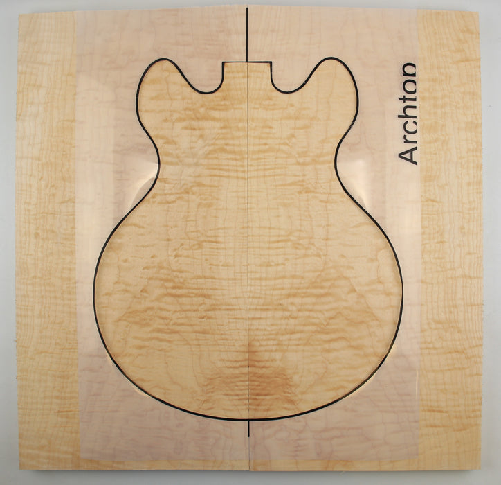 Maple Quilt Archtop Back and Side Set, Highly Figured - Stock #40525