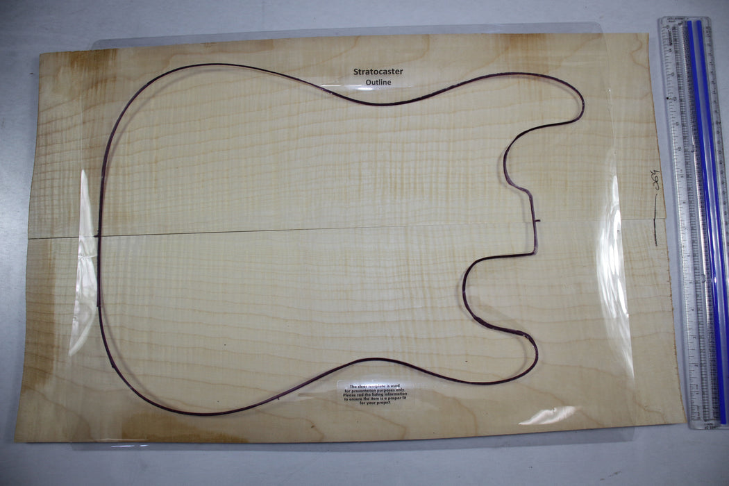 Maple Flame Guitar set, 0.3" thick (+3A FIGURED) - Stock# 3-0064