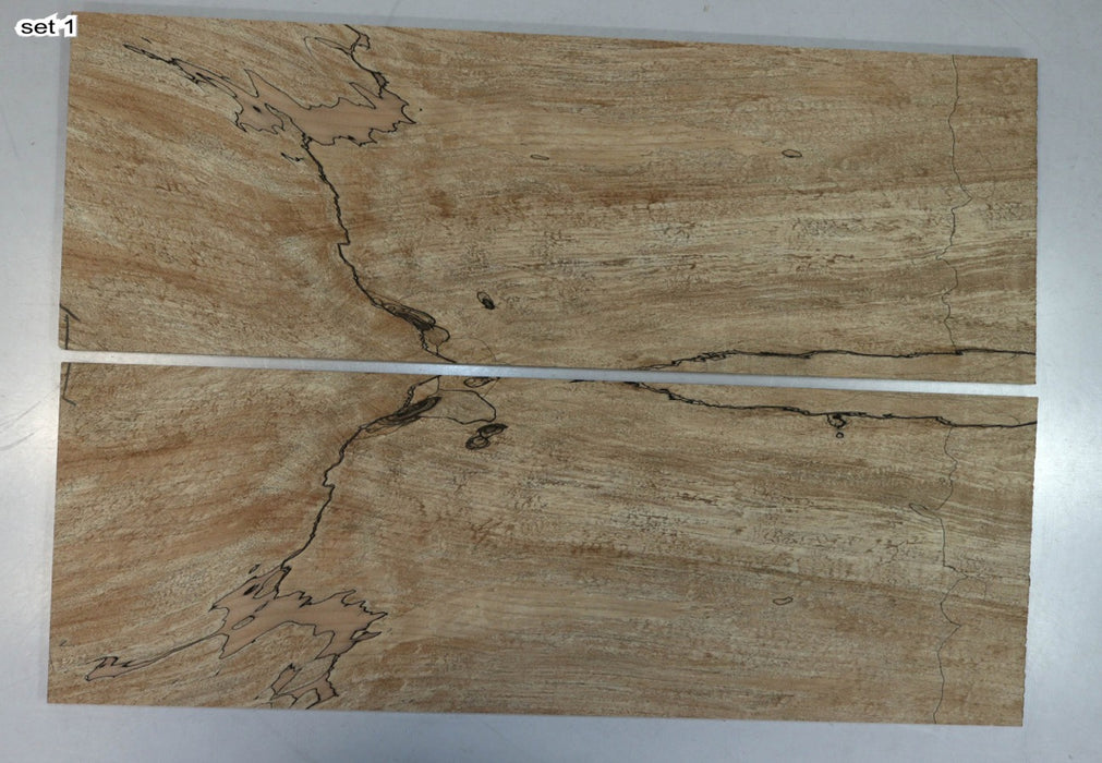 2 matched Spalted Maple 0.29" Guitar sets - Stock# 2-9066