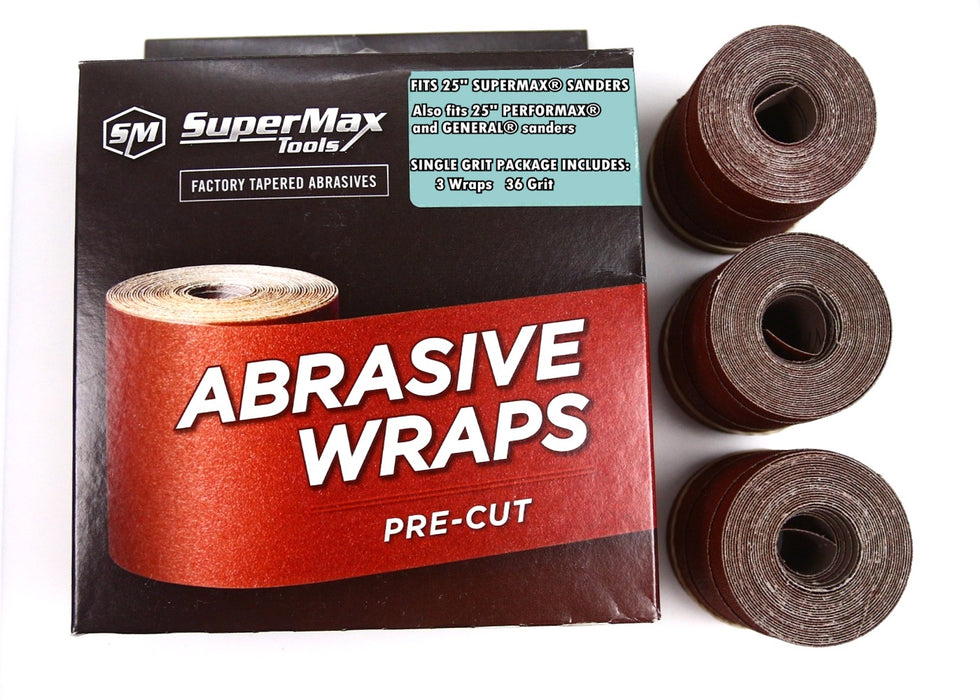 25" Drum Sander Abrasive Wraps for SuperMax, Performax & General