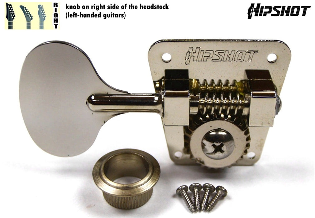 Hipshot HB2 Tuner Retrofit for Fender P & J Bass, Nickel finish (1 RIGHT tuner)