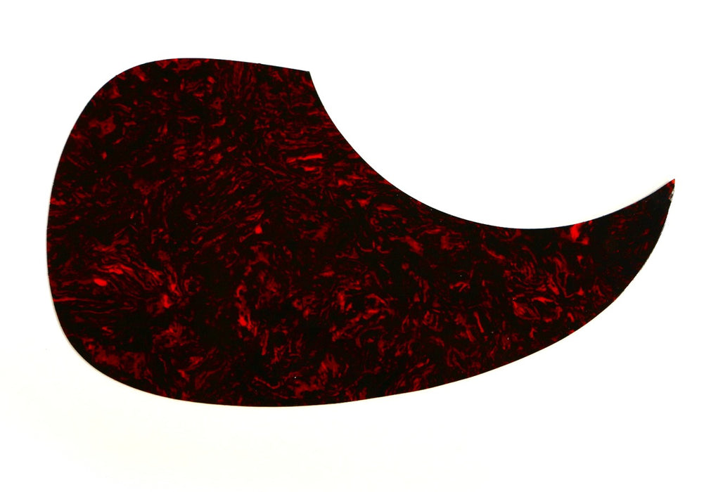 Vinyl Pickguard Sheet (self-adhesive) Martin Style Teardrop - Dark Red Tortoise