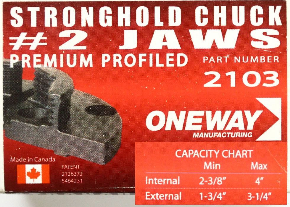 Oneway Profiled Jaws (#2) for Stronghold Chuck
