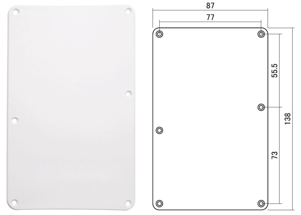 ST style Back Plate, White