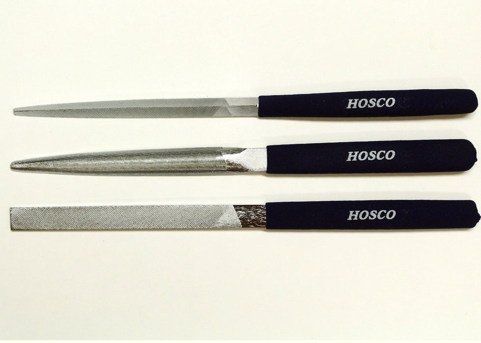 Set of 3 Non-Clogging Nut and Saddle Shaping Files