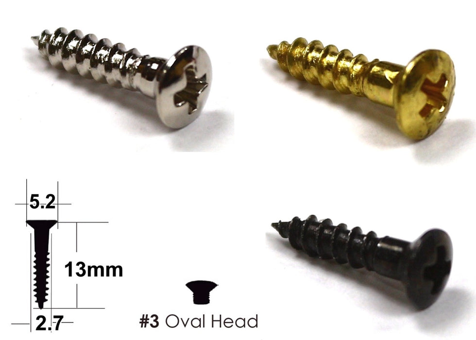 Screw for Control plates, Mounting Rings and Pickguards, #3 (2.7 x 13 mm)