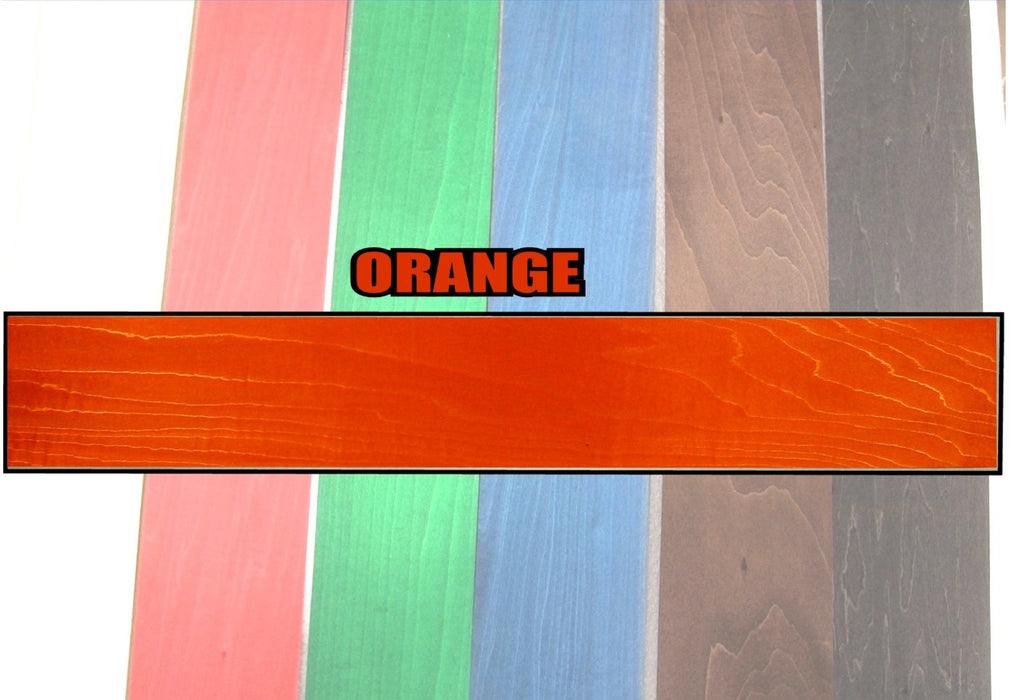 Pressure Dyed Veneer, 0.5 x 100 x 850mm - Orange